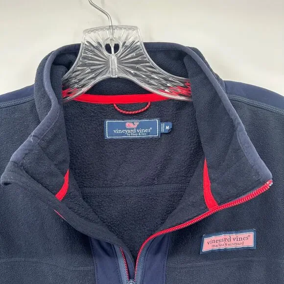 Vineyard Vines Women's Harbor Fleece Vest Full Zip Navy Size‎ Medium - Picture 3 of 7